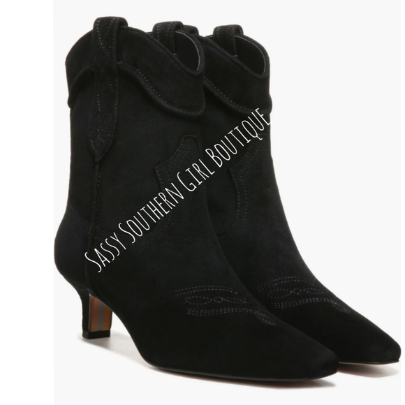 ⭐🆕Sam Edelman black suede western bootie - Picture 11 of 14